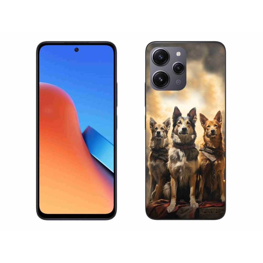 Gél borító mmCase a Xiaomi Redmi 12-hez - három kutya