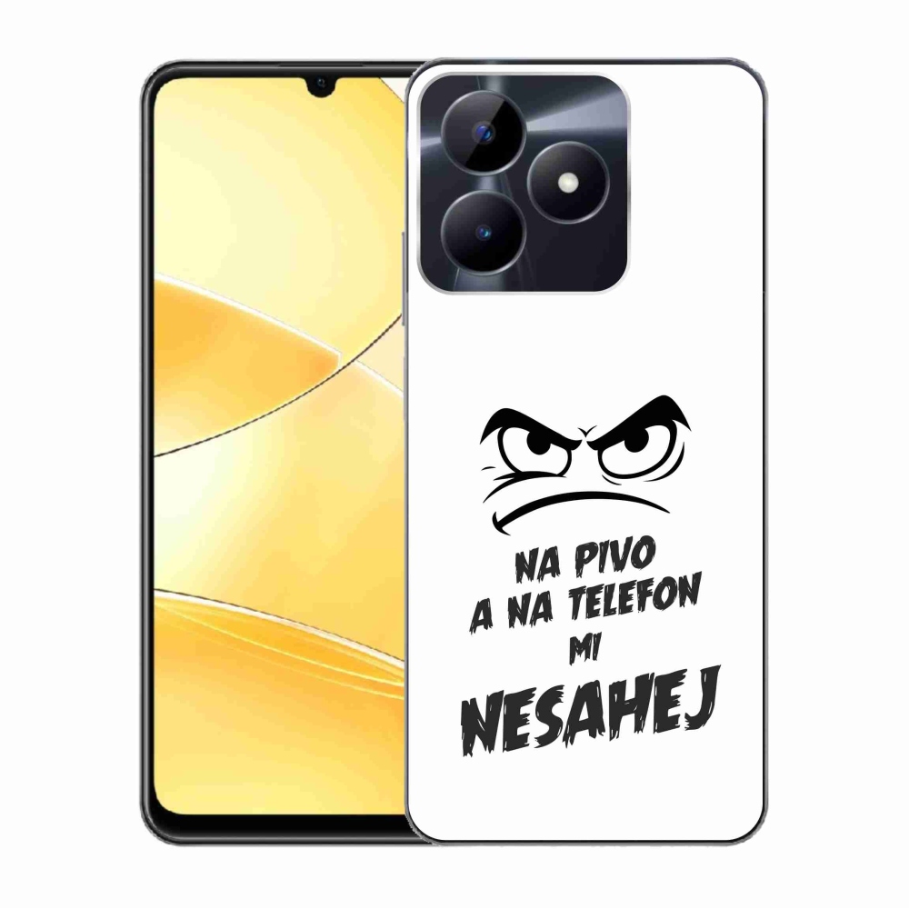 Zselés borító mmCase a Realme C51/C53 készülékhez - sör motívum 2 fehér háttér