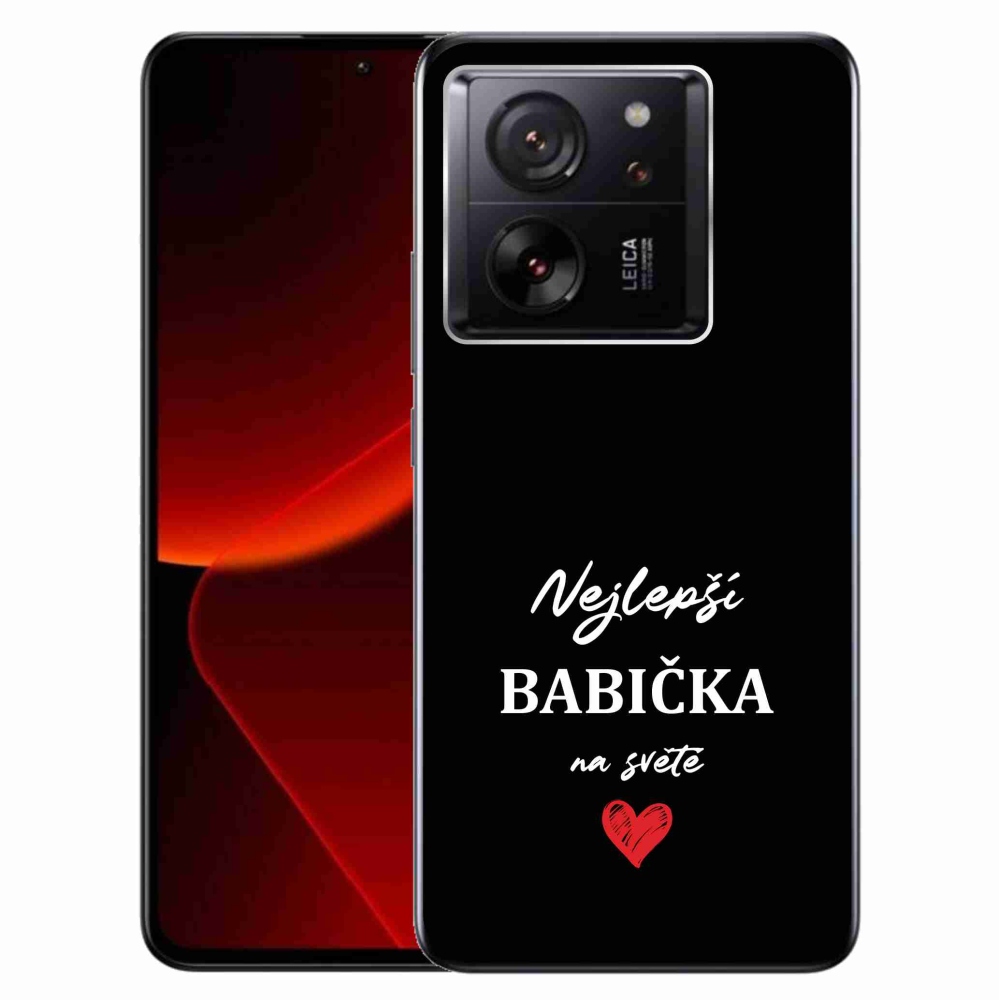 Gélburkolat mmCase a Xiaomi 13T/13T Pro számára - Best Grandma 1 fekete háttérrel