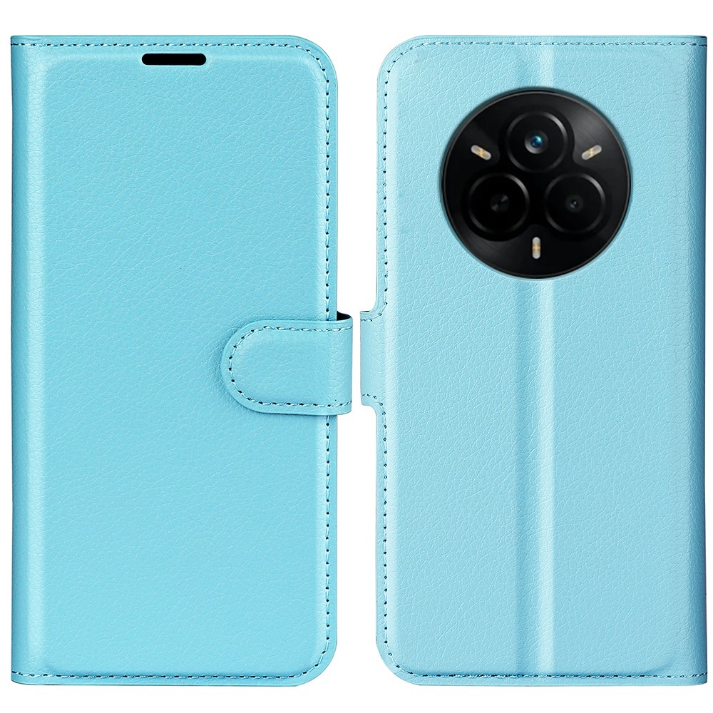 Litchi könyv tok a Realme 14 Pro 5G készülékhez - kék