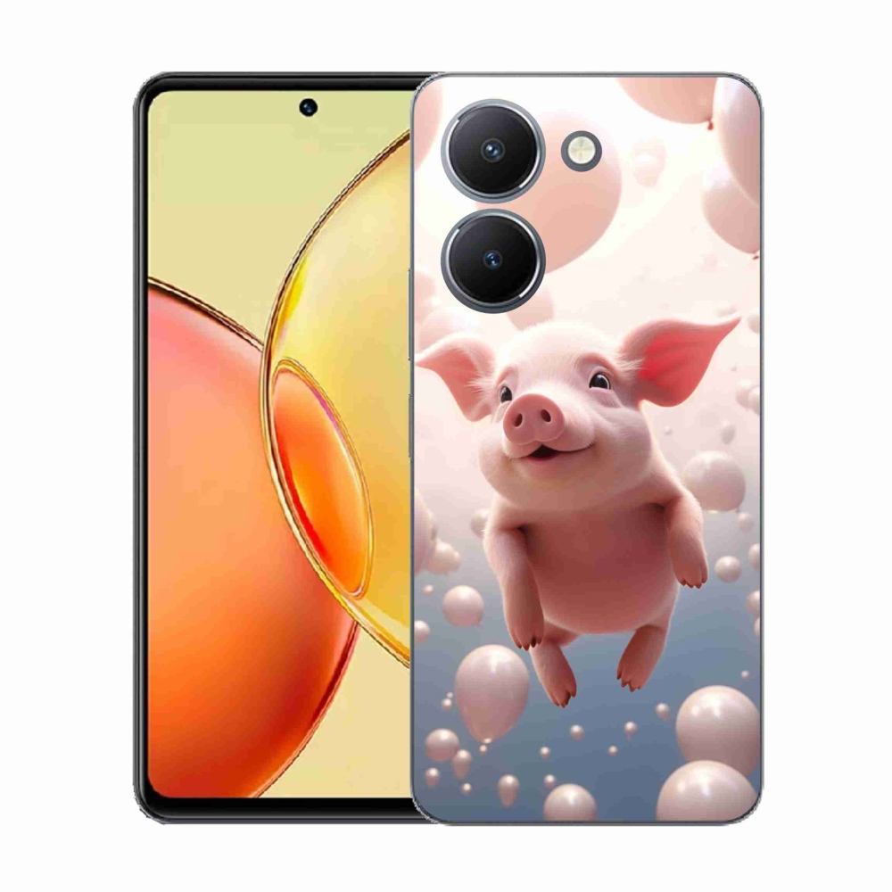 Gél borítás mmCase a Vivo Y36-hoz - malac lufikkal