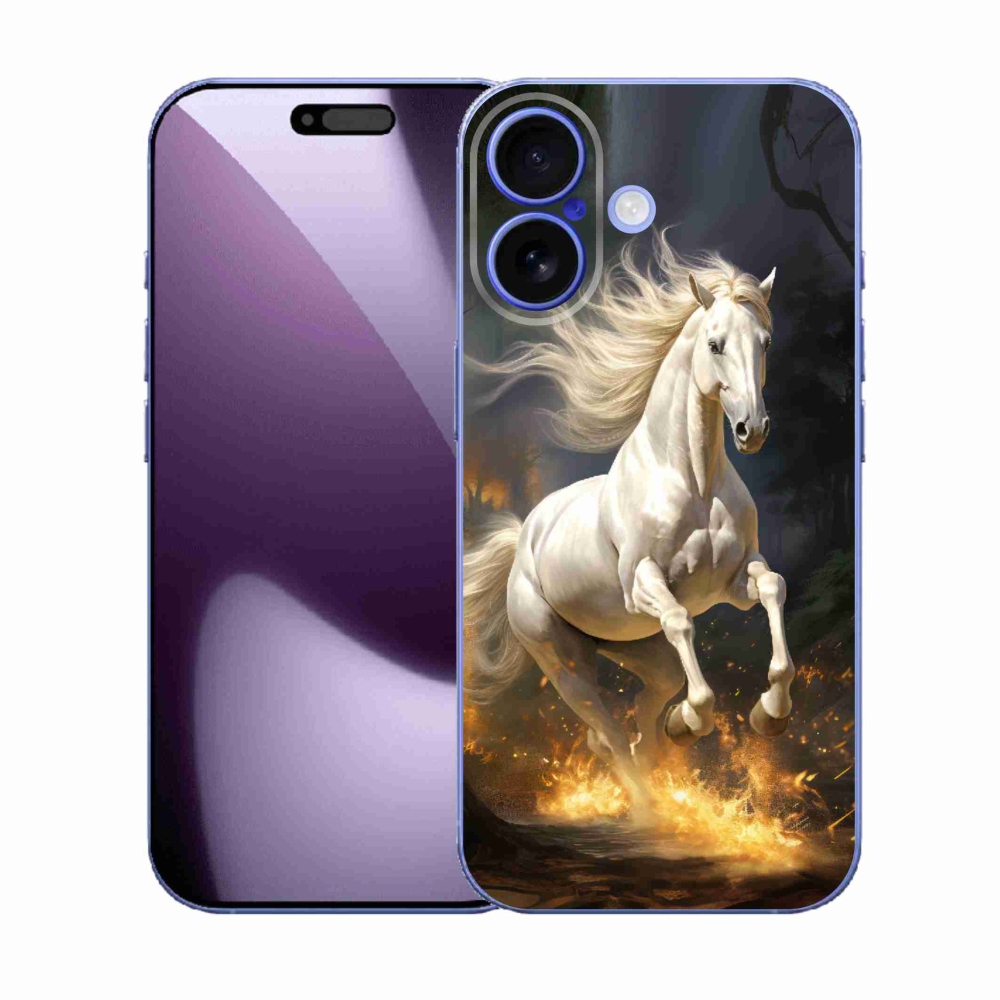 Zselés borítás mmCase iPhone 17 készülékhez - fehér ló 2