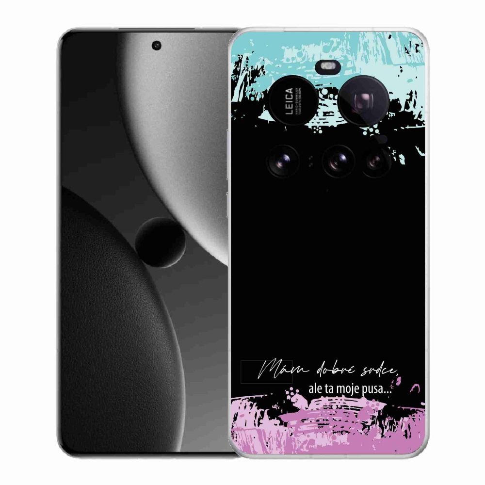 Gél borító mmCase a Xiaomi 15 Ultra számára - vicces szöveg 3 fekete háttérrel