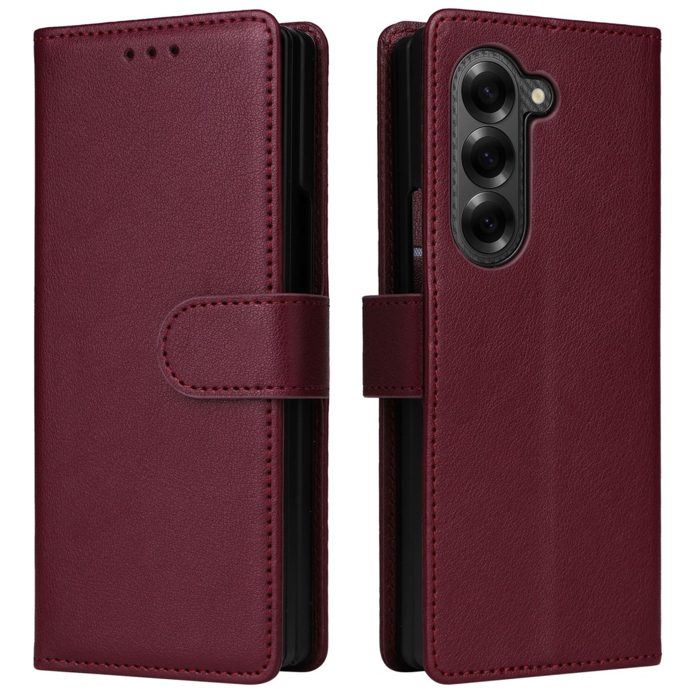 Tárcás könyvtáska Samsung Galaxy Z Fold6 5G - bordó színben
