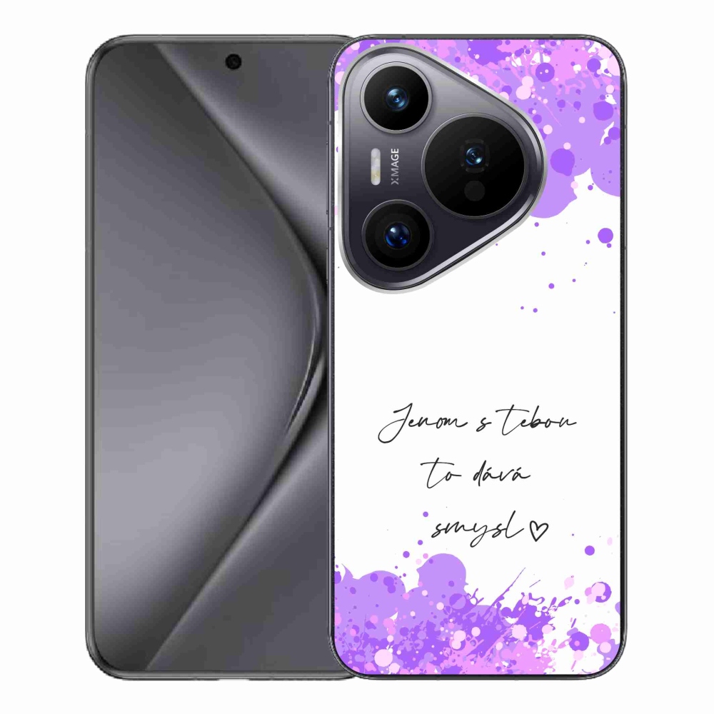 Gél borító mmCase a Huawei Pura 70 Pro - szerelem szöveg fehér háttérrel