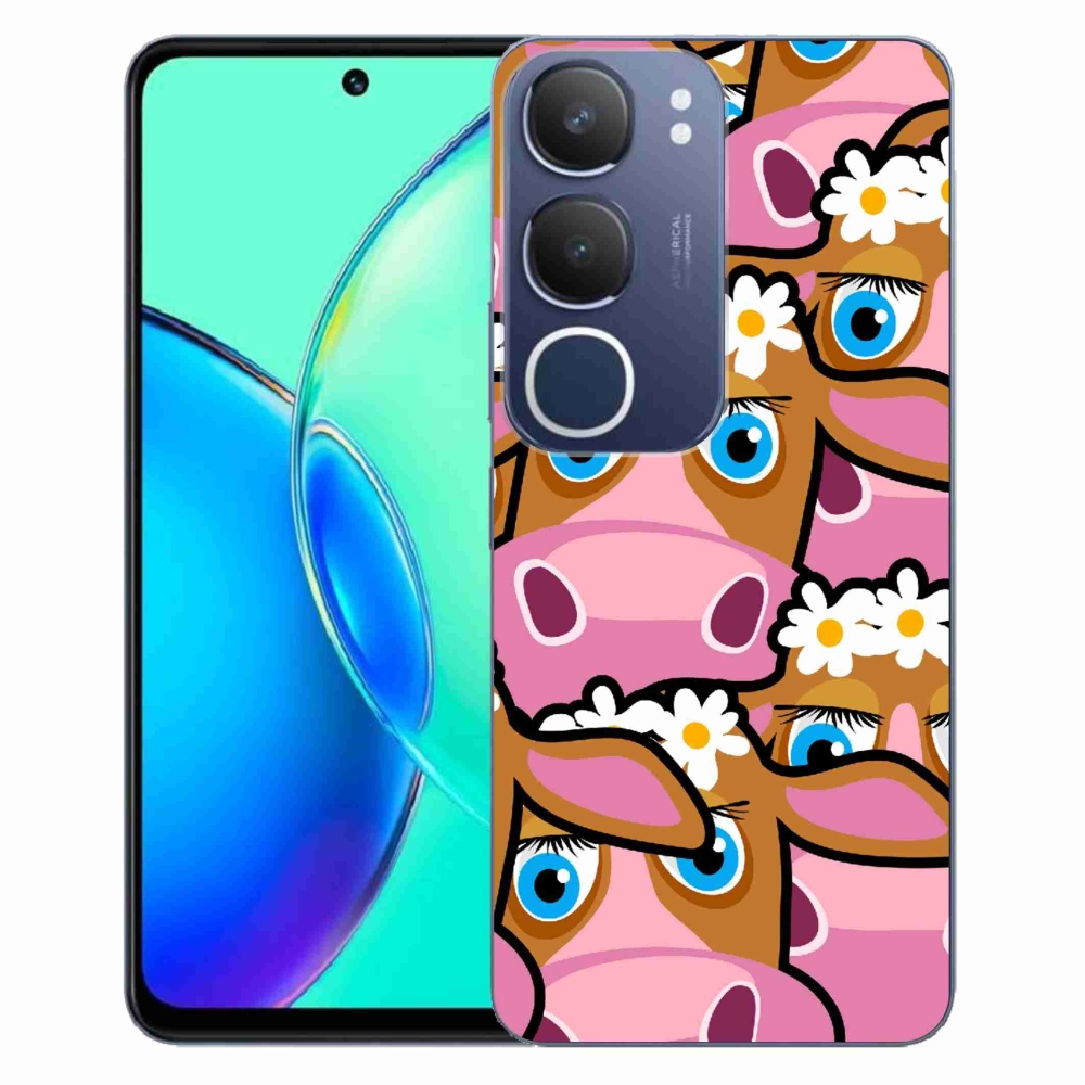 Zselés borítás mmCase a Vivo Y19s készülékhez - rajzfilmtehenek