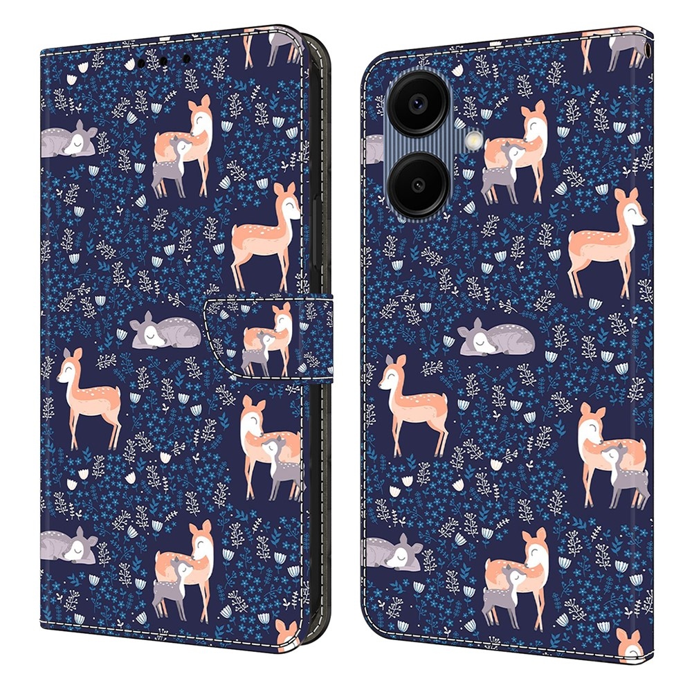 Sima könyv tok Samsung Galaxy A07 4G - szarvacskák