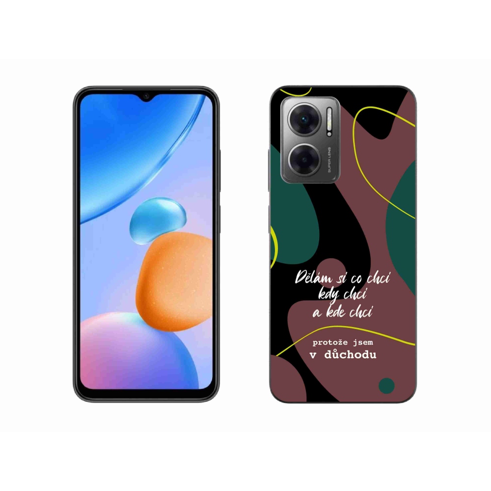 Gél borító mmCase a Xiaomi Redmi 10 5G-hez - vicces szöveg 10 fekete háttérrel