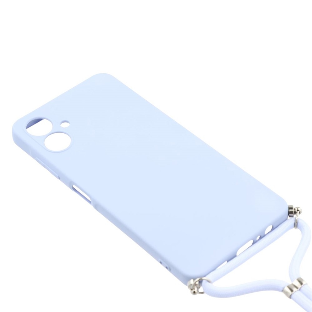 Bélés zselés tok húzózsinórral Samsung Galaxy A07 4G - világos lila