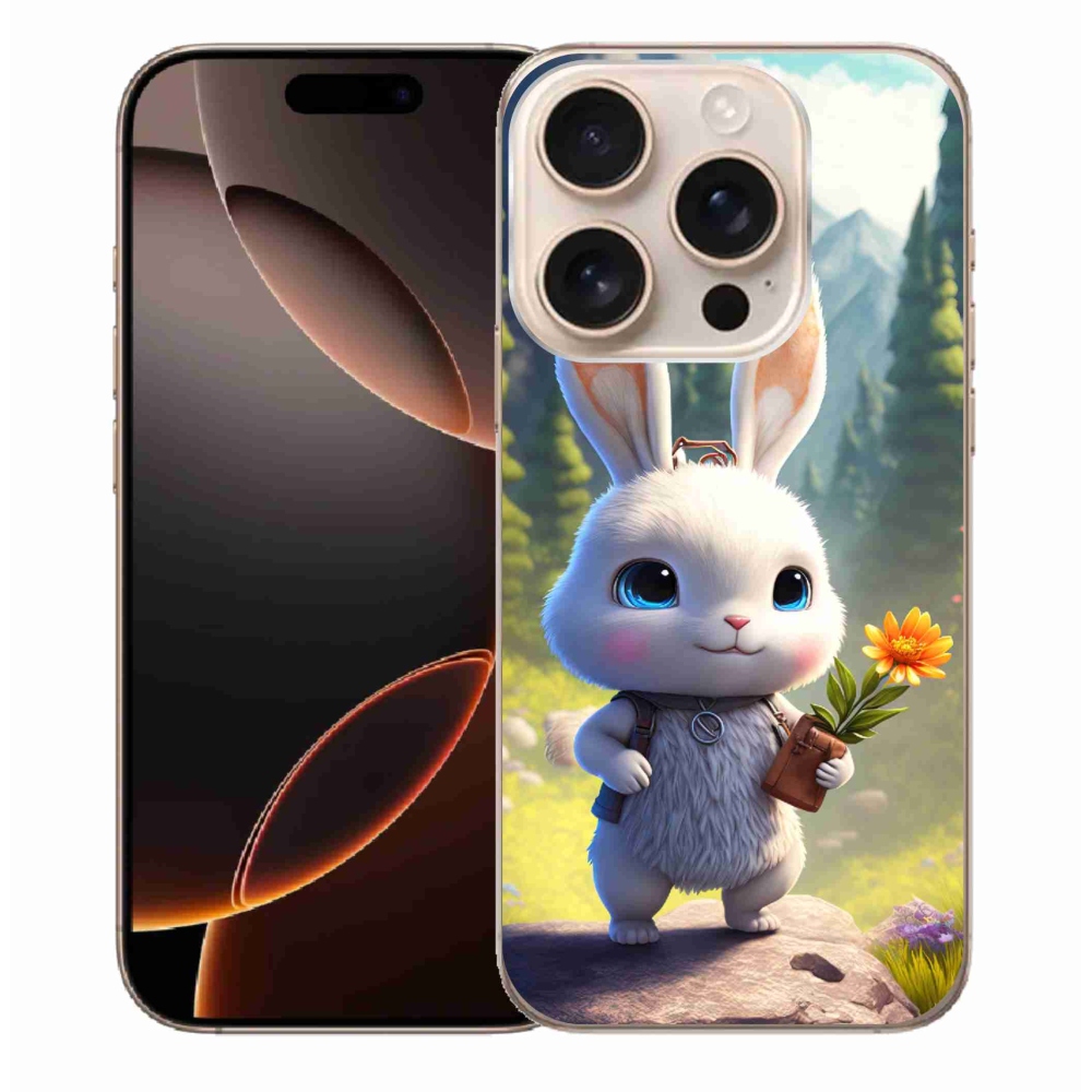 Zselés borítás mmCase iPhone 16 Pro Max készülékhez - aranyos nyuszi