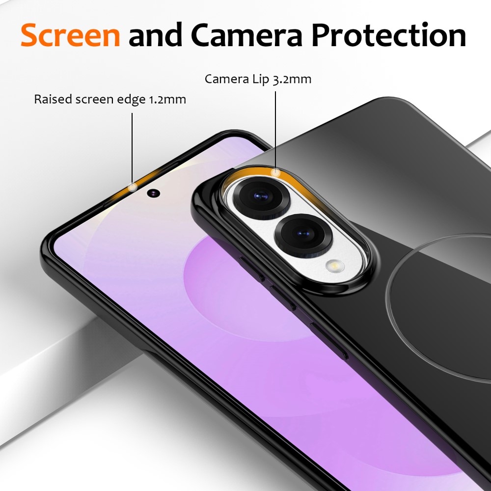 Zselés tok MagSafe-val Samsung Galaxy S25 Edge készülékhez - fekete