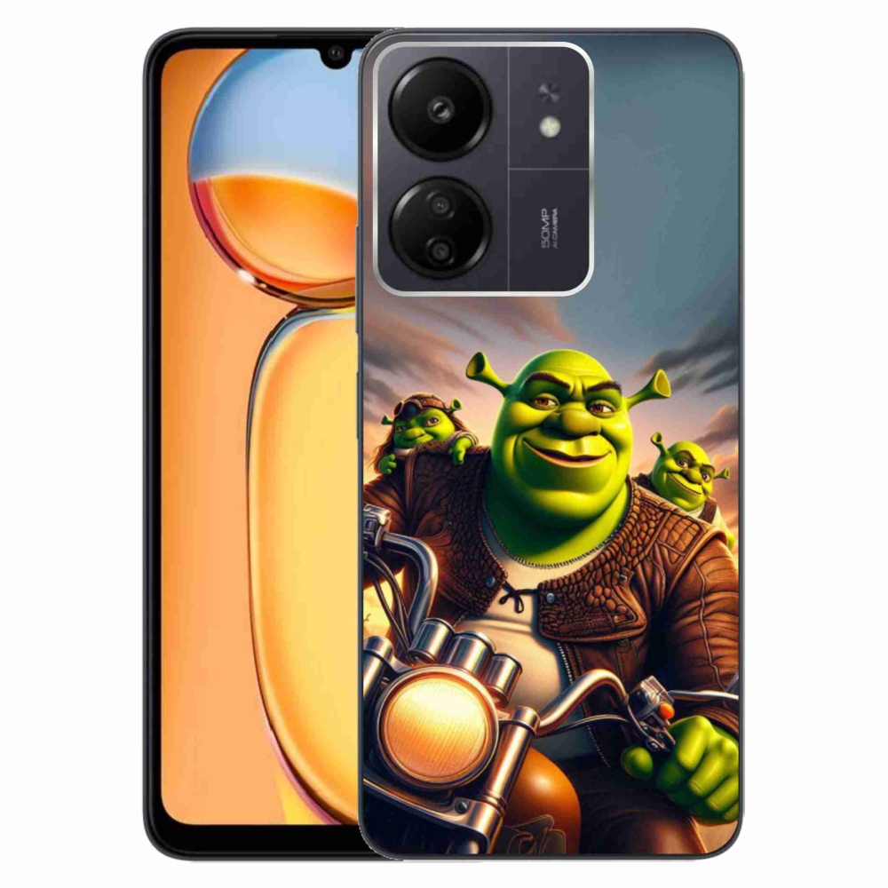 Gél borítás mmCase a Xiaomi Poco C65/Redmi 13C-hez - Shrek egy motorkerékpáron