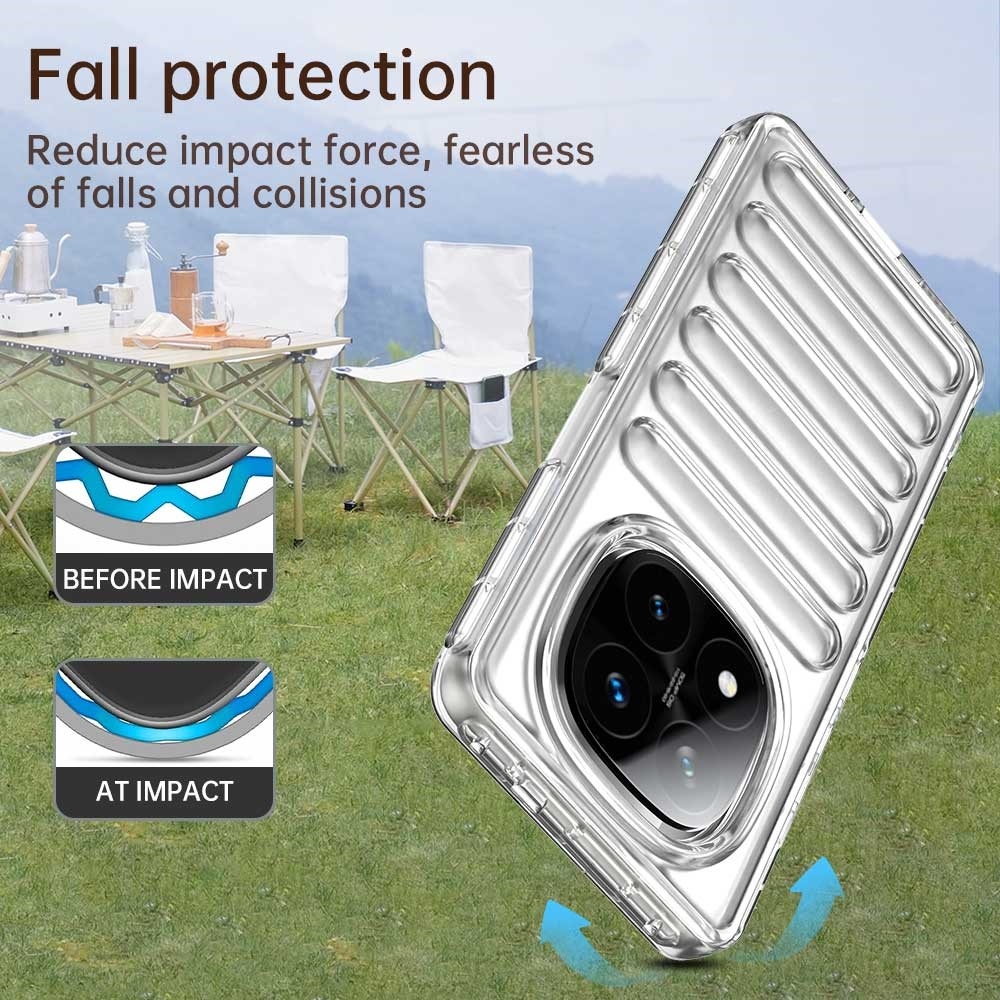 Csíkos tartós borító Xiaomi Redmi Note 14 Pro+ 5G - átlátszó