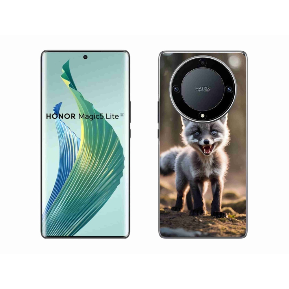 Gél borítás mmCase a Honor Magic 5 Lite 5G számára - angry fox
