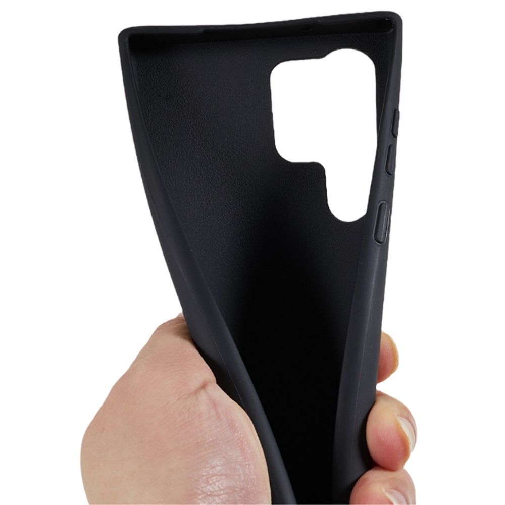 Zsinórral ellátott zselés tok Samsung Galaxy S25 Ultra készülékhez - fekete