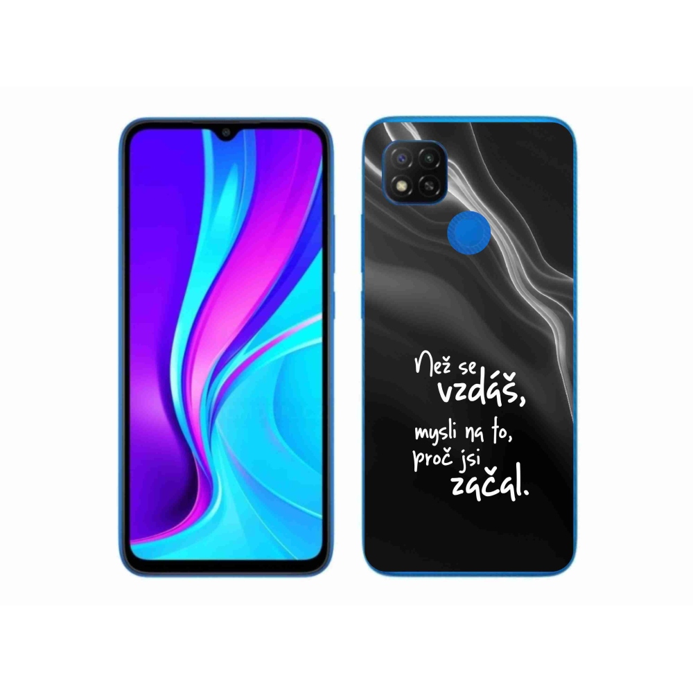 Gél borító mmCase a Xiaomi Redmi 9C - idézet 2 fekete háttérrel