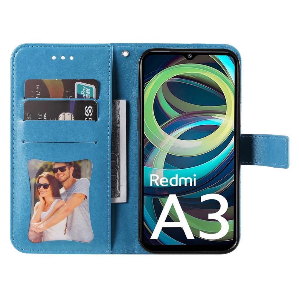 Mandala könyv tok Xiaomi Redmi A3-hoz - kék