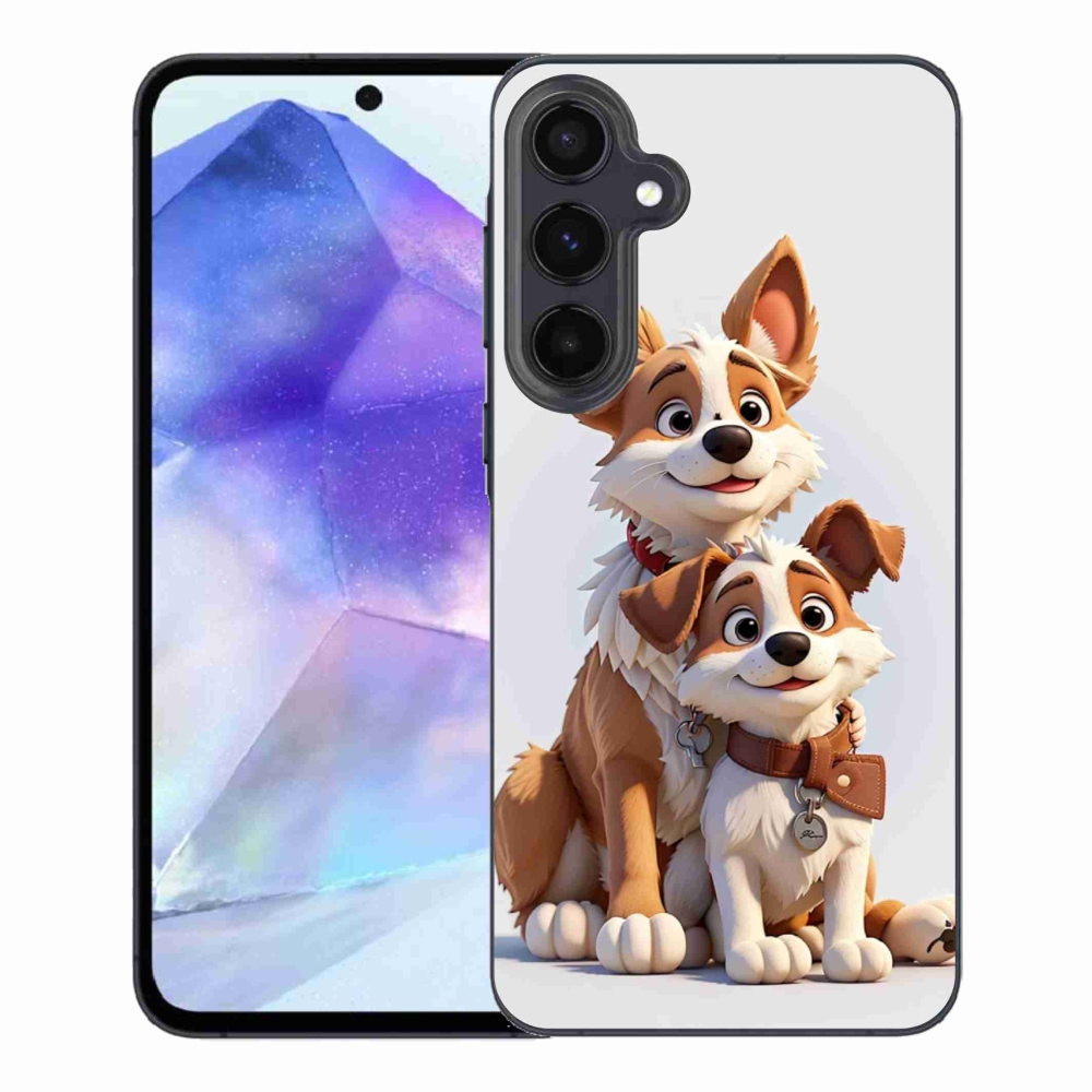 Gél borítás mmCase Samsung Galaxy A55 5G - rajzoló kutyákhoz