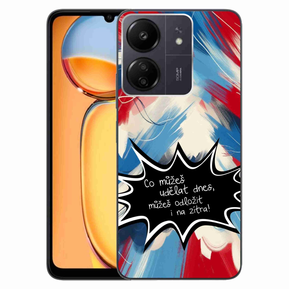 Gél borító mmCase a Xiaomi Poco C65/Redmi 13C-hez - vicces szöveg 9 fekete háttér