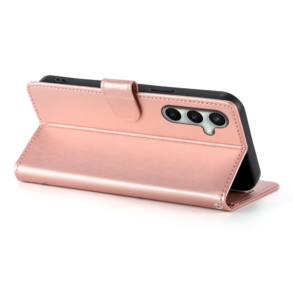 Virágok könyv tok Samsung Galaxy S25 FE készülékhez - rózsa arany