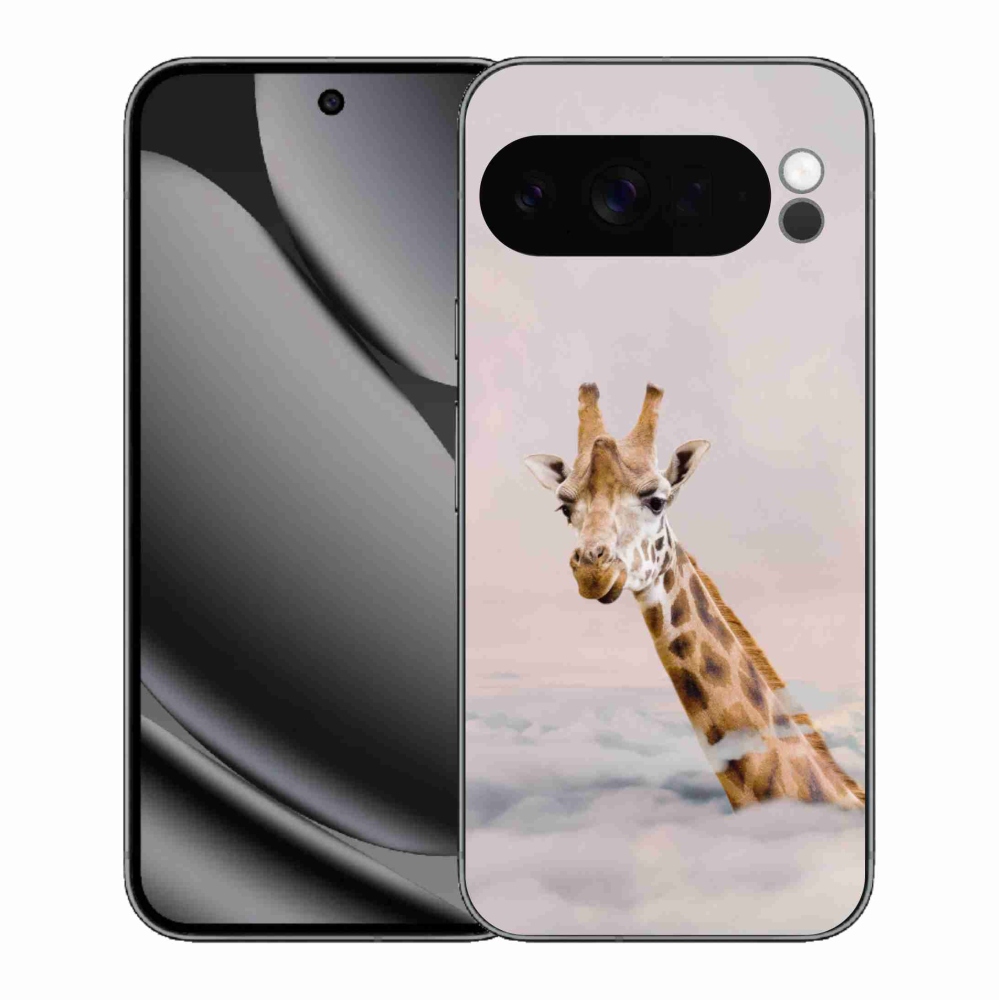 Gél borítás mmCase a Google Pixel 10 Pro XL-hez - zsiráf a felhőkben