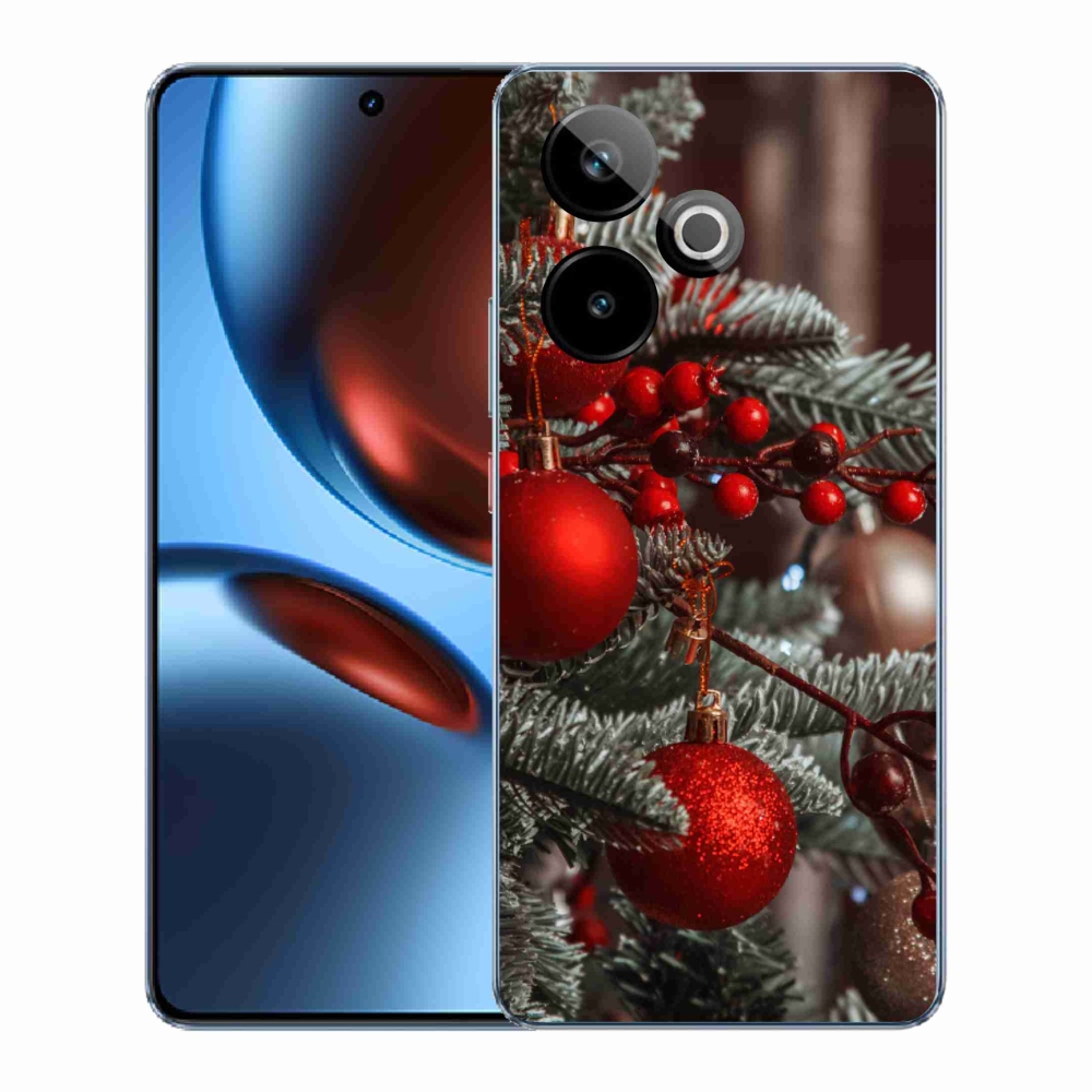 Rugalmas zselés tok mmCase képpel a Realme GT 7 5G/GT 7T 5G számára - karácsonyi dekorációk 2