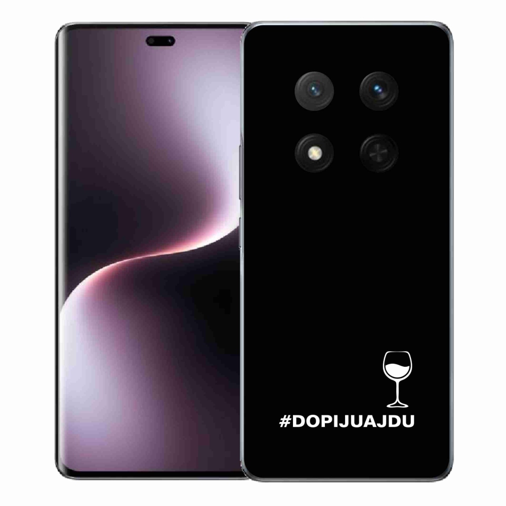 Gél borítás mmCase a Honor Magic 7 Lite 5G készülékhez - bor motívum fekete háttérrel