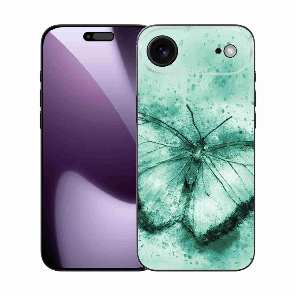 Zselés borítás mmCase iPhone 17 Air készülékhez - zöld pillangó