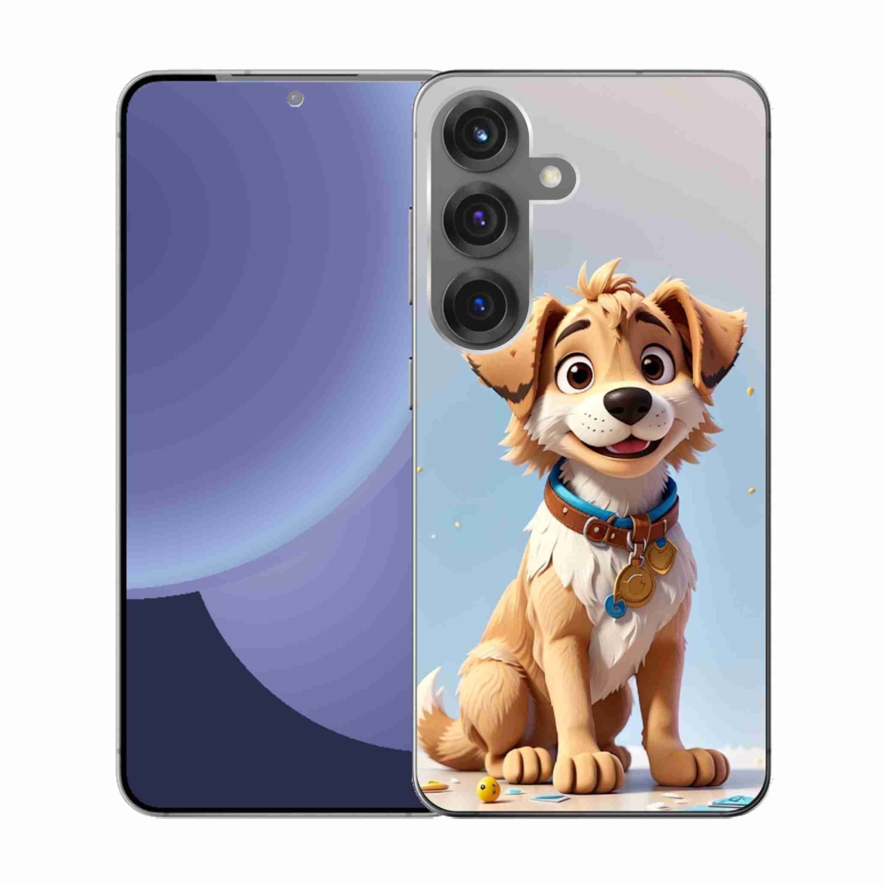 Zselés borítás mmCase Samsung Galaxy S25 készülékhez - rajzfilm kiskutya