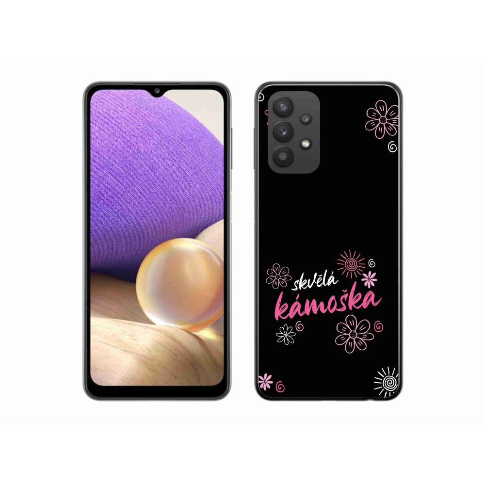 Gél borító mmCase Samsung Galaxy A32 5G - nagyszerű haver fekete háttérrel