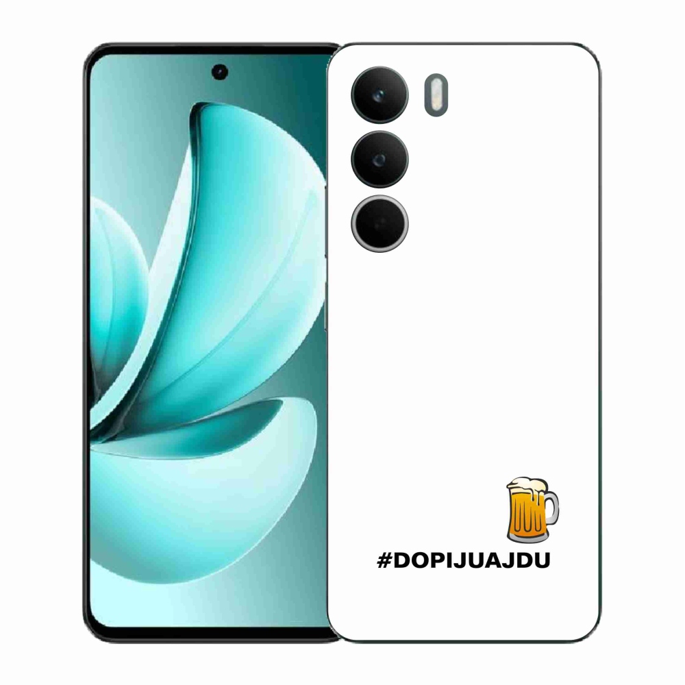 Gél borítás mmCase a Realme C71 készülékhez - sör motívum 1 fehér háttér