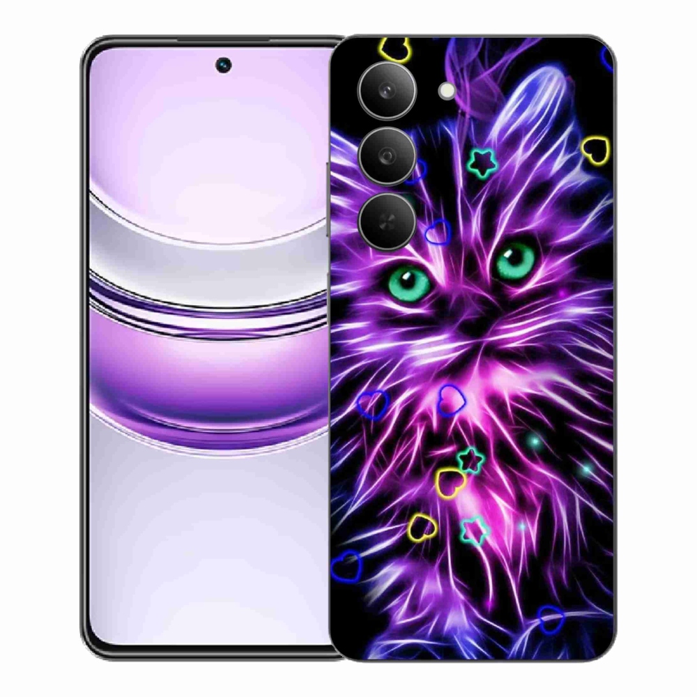 Gél borító mmCase a Realme 14x 5G készülékhez - absztrakt macska