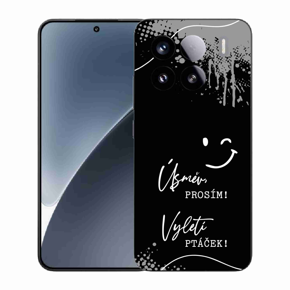 Gél borító mmCase a Xiaomi 15-hez - vicces szöveg 4 fekete háttérrel