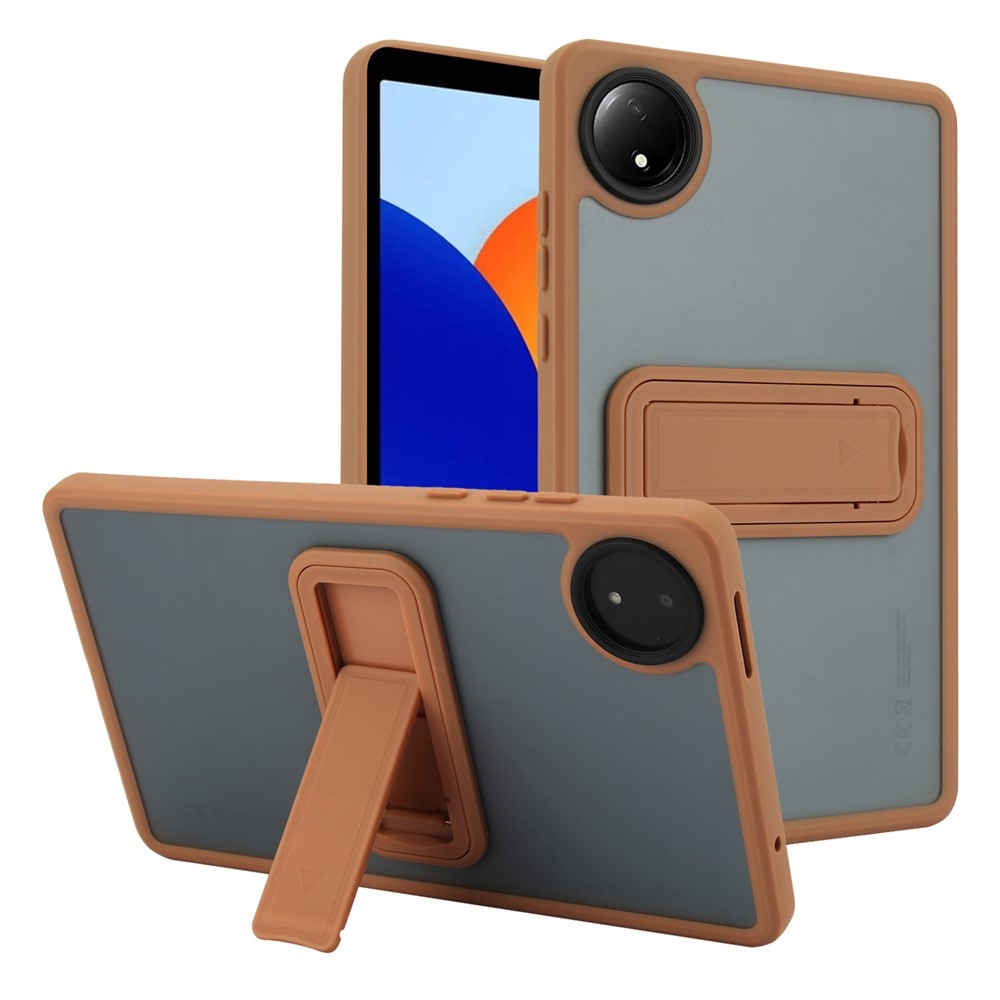 Skiny zselés tok fix hátlappal és flip állvánnyal Xiaomi Redmi Pad SE 8.7 készülékhez - arany színben