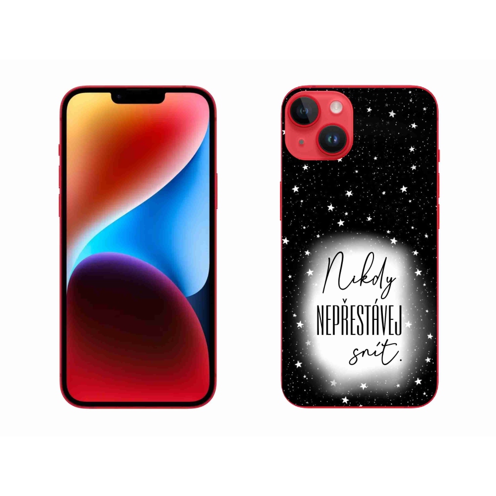 Gél borítás mmCase iPhone 14 Plus készülékhez - Idézet 1 fehér és fekete háttér