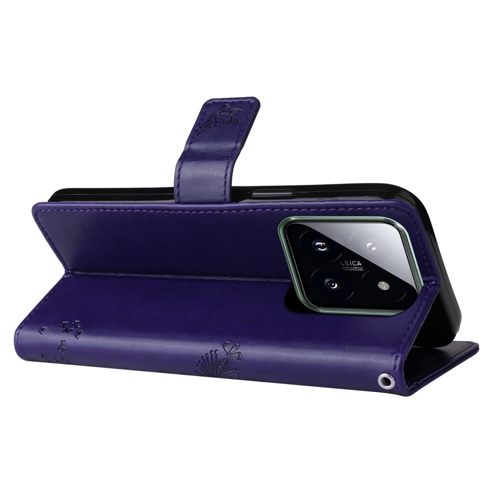 Fák könyve tok Xiaomi 14 Pro - sötétlila