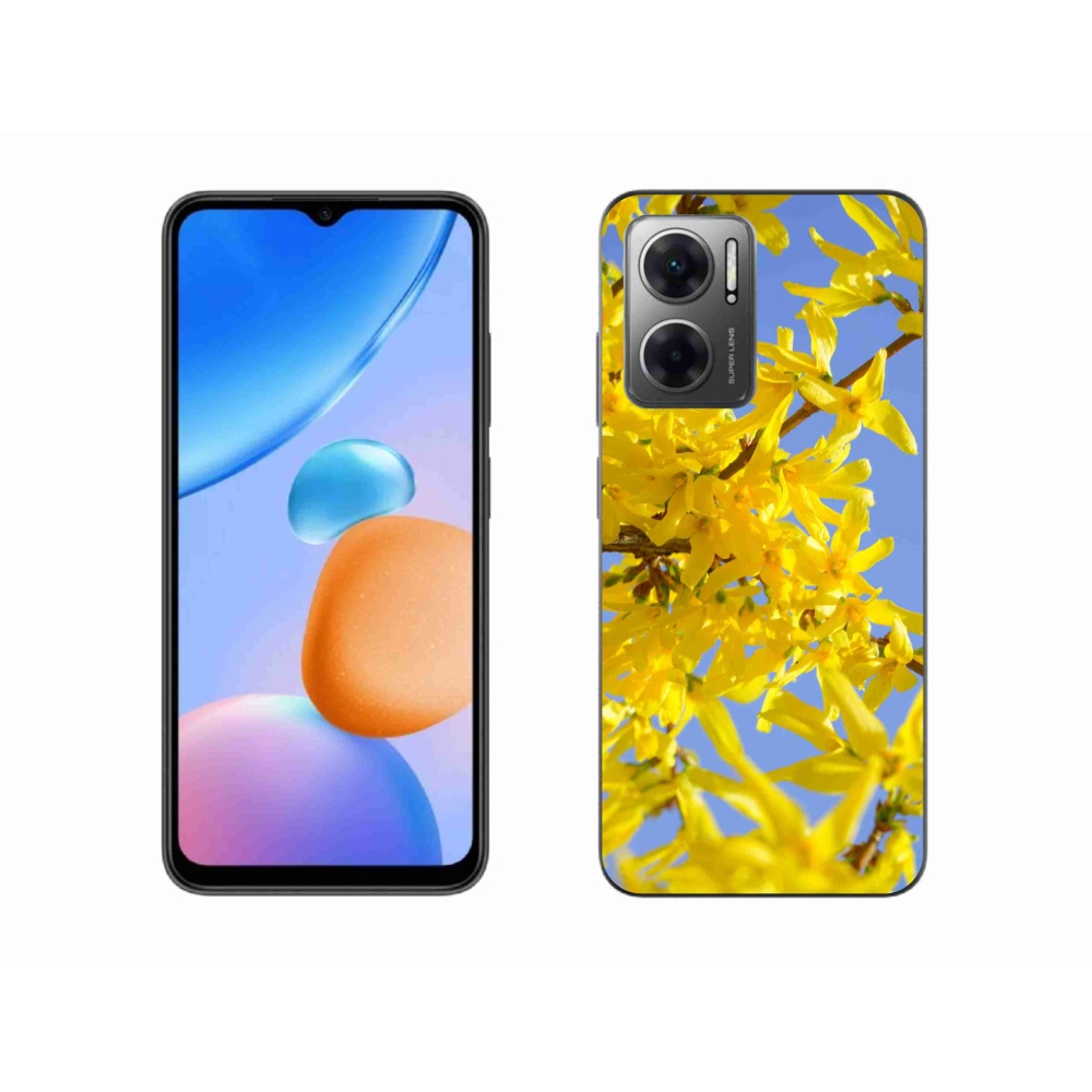 Gél borító mmCase a Xiaomi Redmi 10 5G-hez - sárga virágok