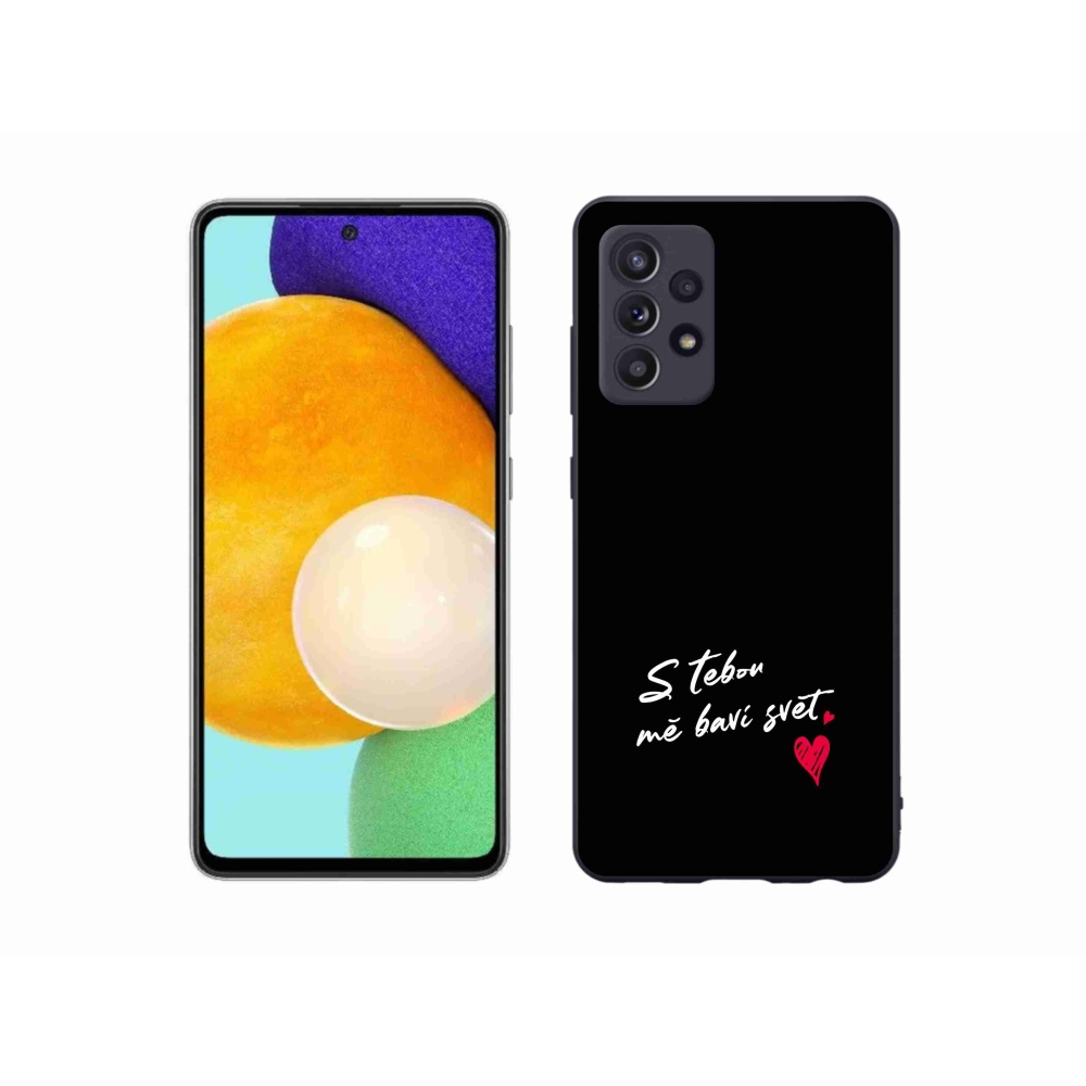 Gél borítás mmCase Samsung Galaxy A52s 5G - text in love 1 fekete háttér
