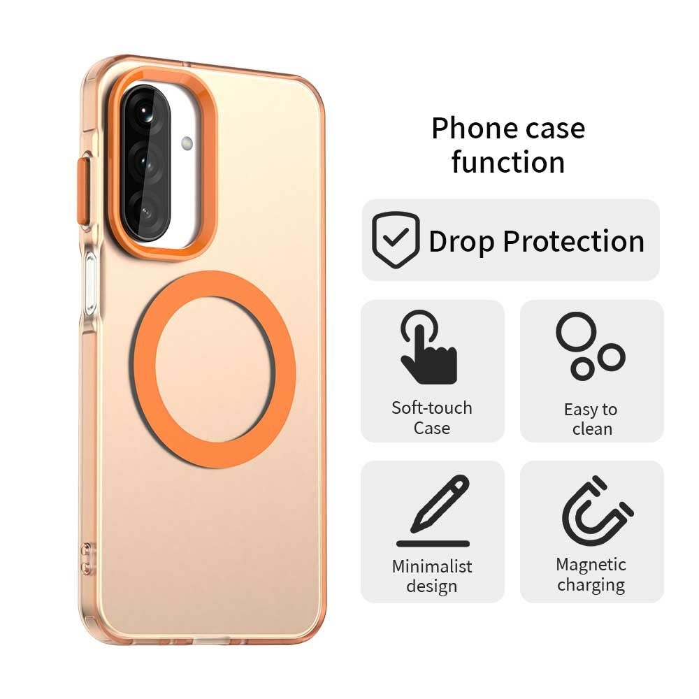 Candy zselés tok MagSafe-val Samsung Galaxy A17 4G/5G - narancssárga