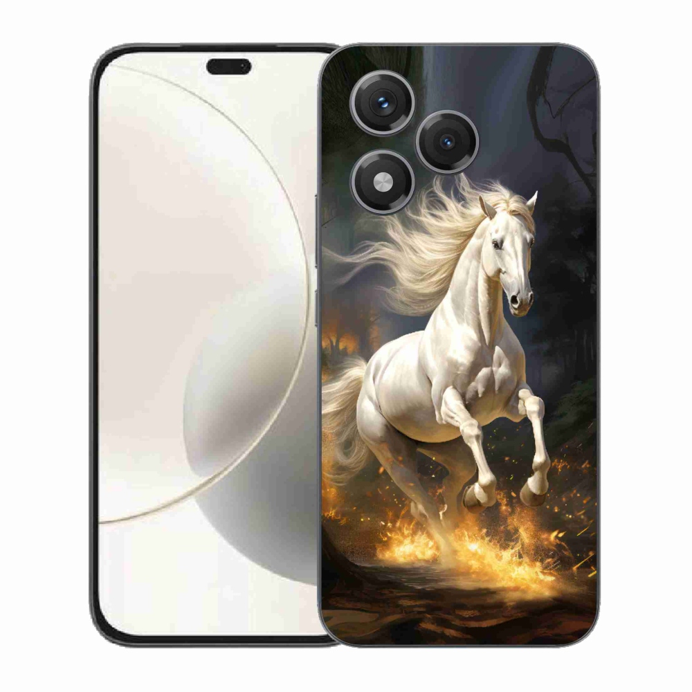 Zselés borítás mmCase a Honor 400 Lite-hoz - fehér ló 2