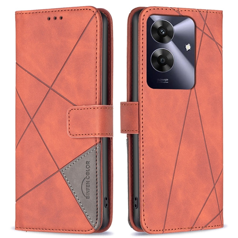 BNF háromszög alakú könyvtáska Realme Note 60-hoz - barna