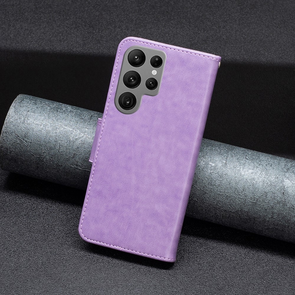 Pillangó könyv tok Samsung Galaxy S24 Ultra készülékhez - lila