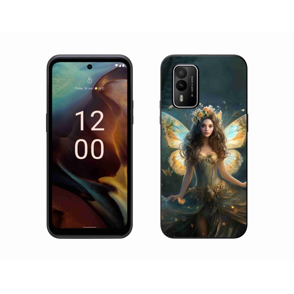 Gélborítás mmCase a Nokia XR21 készülékhez - pillangó nő