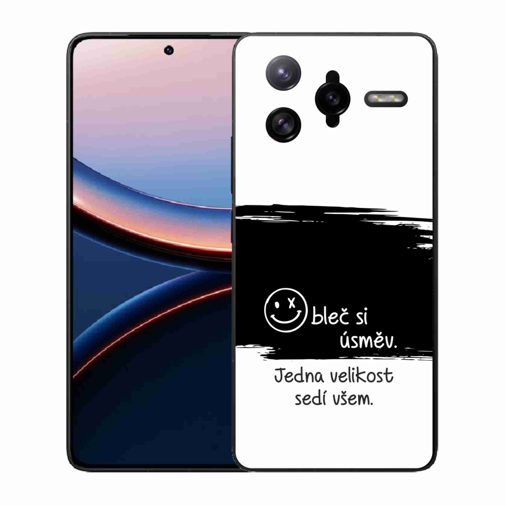 Gél borító mmCase a Xiaomi Poco F7 Ultra számára - vicces szöveg 8 fekete és fehér háttérrel