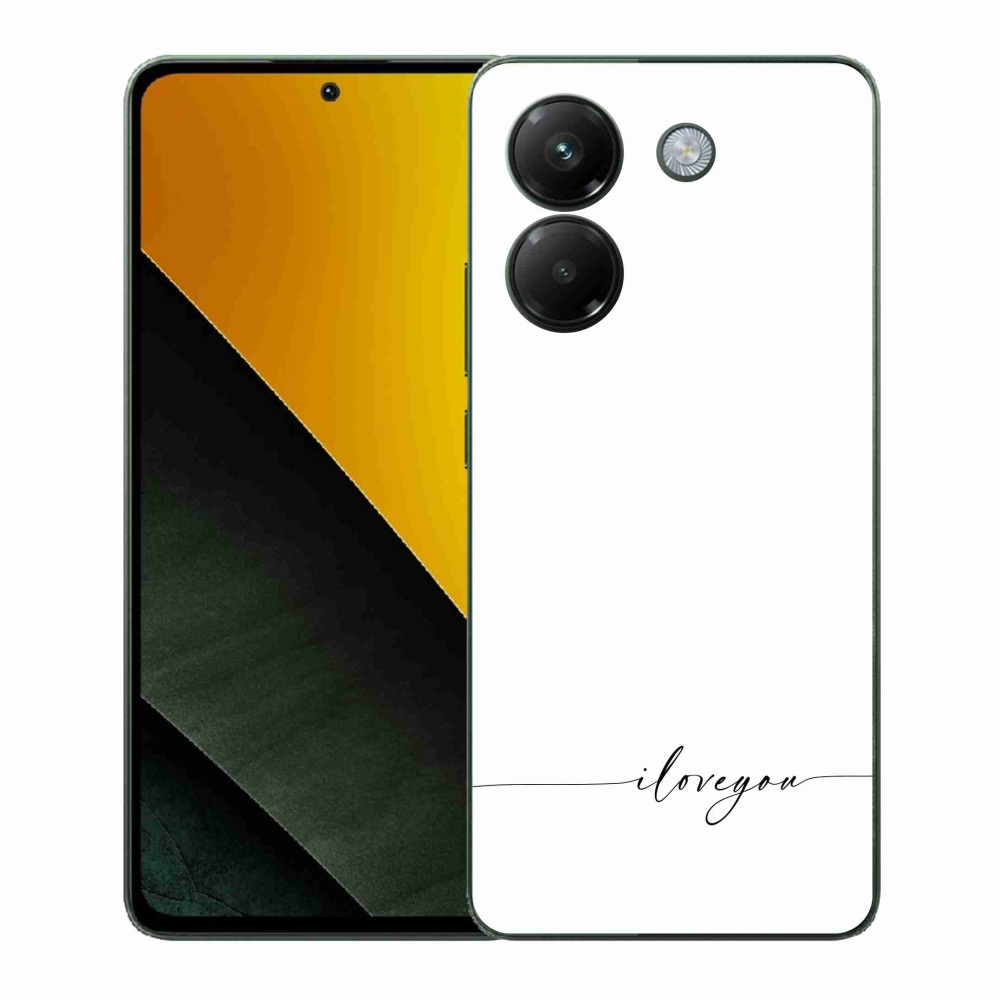 Gél borító mmCase a Xiaomi Poco M7 Pro 5G-hez - Szeretlek fehér háttérrel