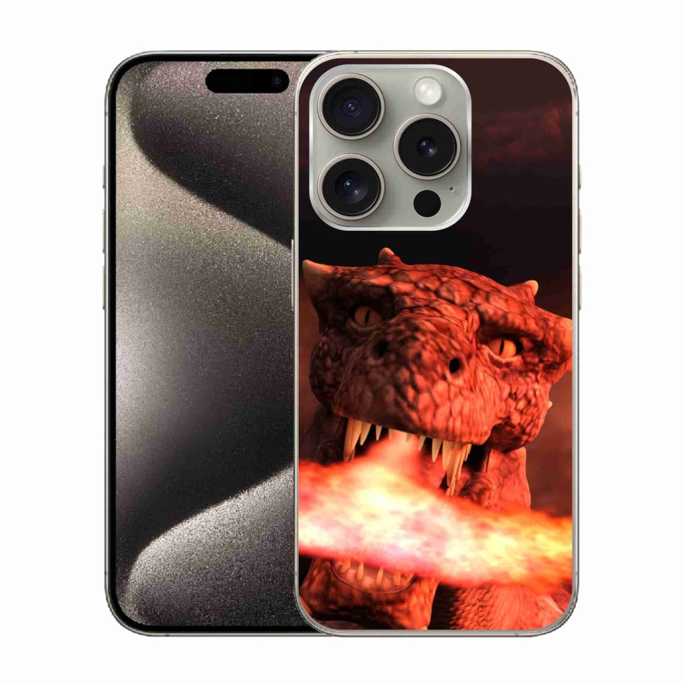 Zselés borítás mmCase iPhone 15 Pro készülékhez - sárkány