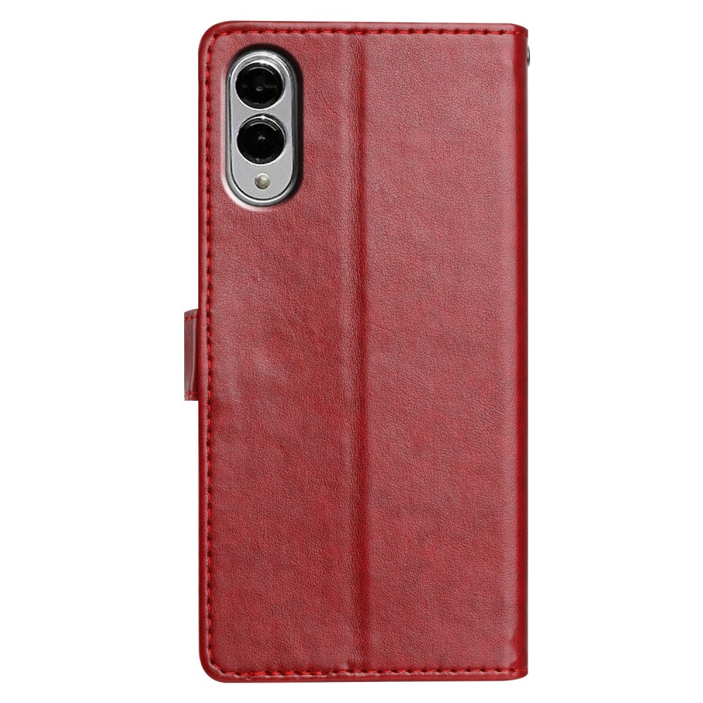 Vérrögök könyv tok Samsung Galaxy S25 Edge készülékhez - piros