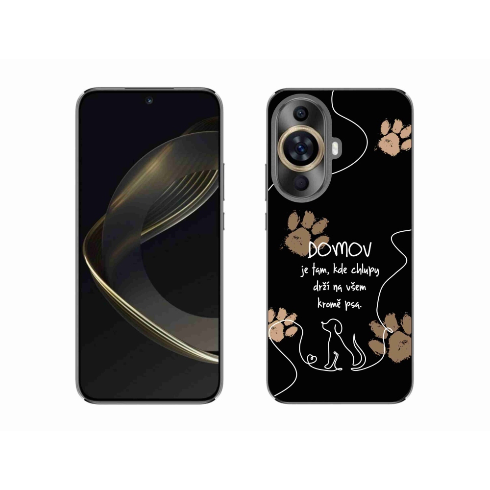 Gél borító mmCase a Huawei Nova 11 készülékhez - kutya motívum fekete háttérrel