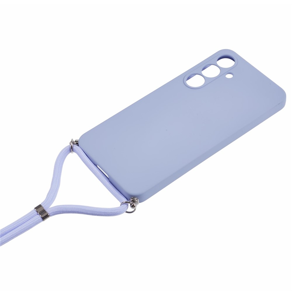 Bélelt zselés tok húzózsinórral Samsung Galaxy S25 FE készülékhez - világos lila