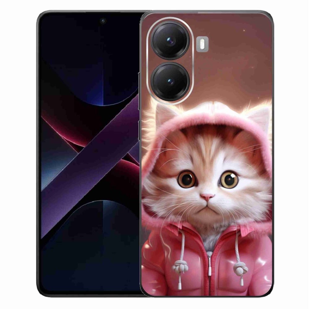 Gél borítás mmCase a Xiaomi Poco X7 Pro 5G számára - aranyos cica 3